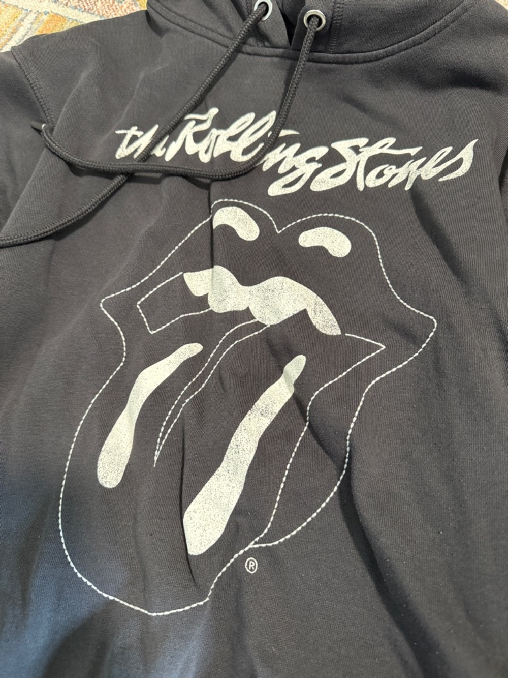 Rolling Stones Dark Grey Tongue Logo Sweatshirt - Picture 2 of 4